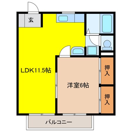 はうす高見Ａの物件間取画像